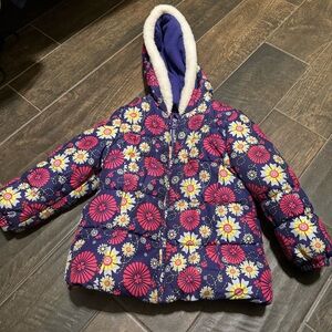 EUC London Fog Girls Hooded Puffer Coat